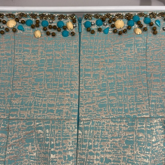 Lilly Pulitzer Raya Dress Mint Teal Jeweled Size 8 - Picture 5 of 6